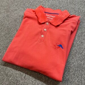 Tommy Bahama IslandZone Supima Polo Shirt Mens XL Coral Orange Limited Edition
